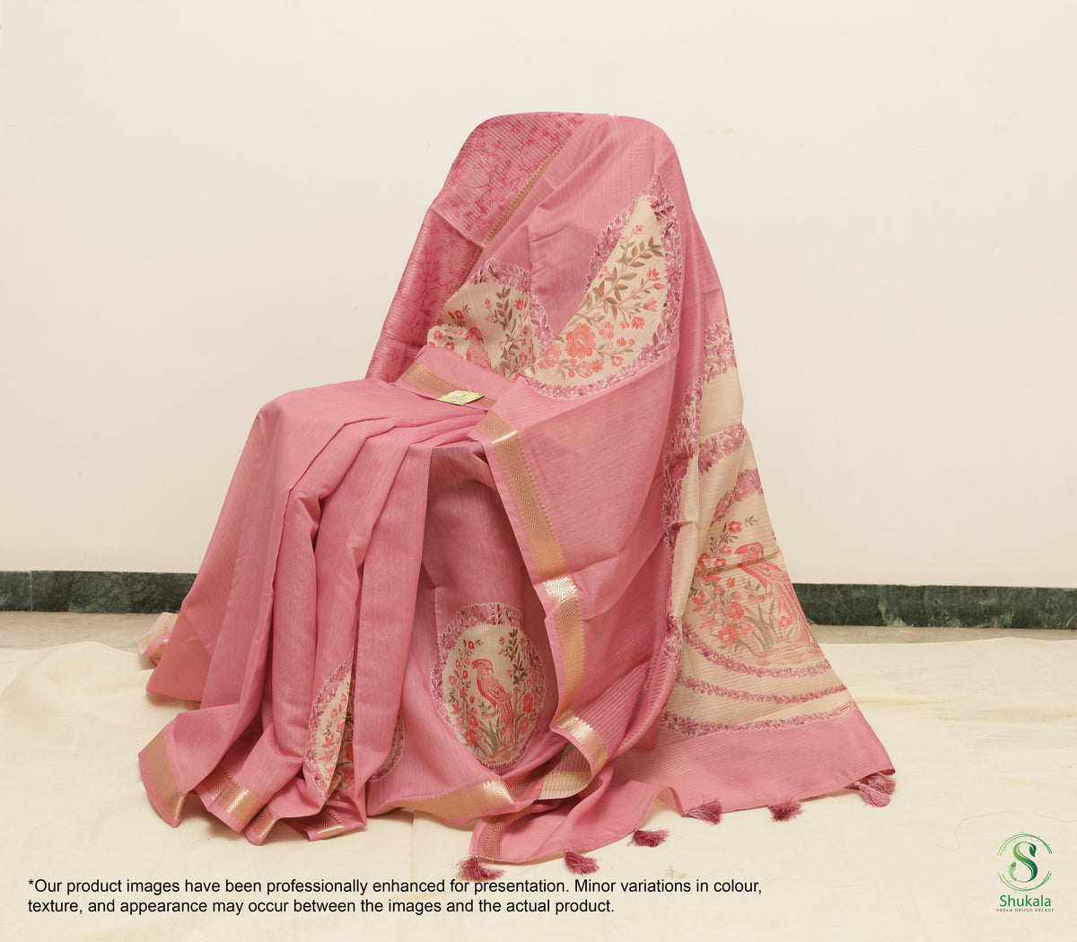 Rose Dust Scallop Embroidered Saree