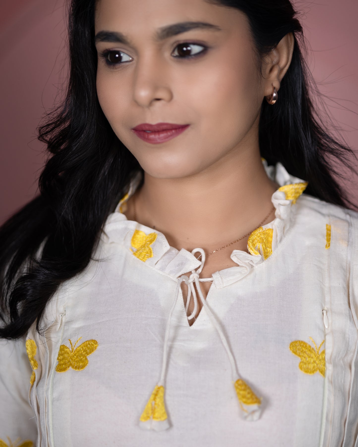 Butterfly Bliss Cream Feeding Frock