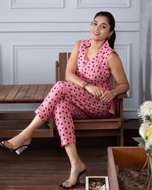 Soft Cotton Charm – Pink & Navy Trisel Duo
