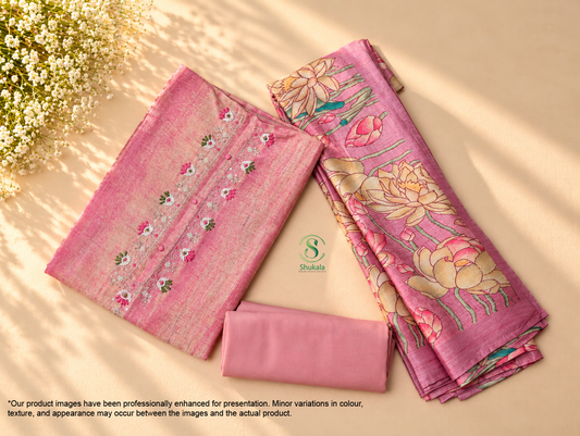 Mauve Orchid Geometric Salwar Suit