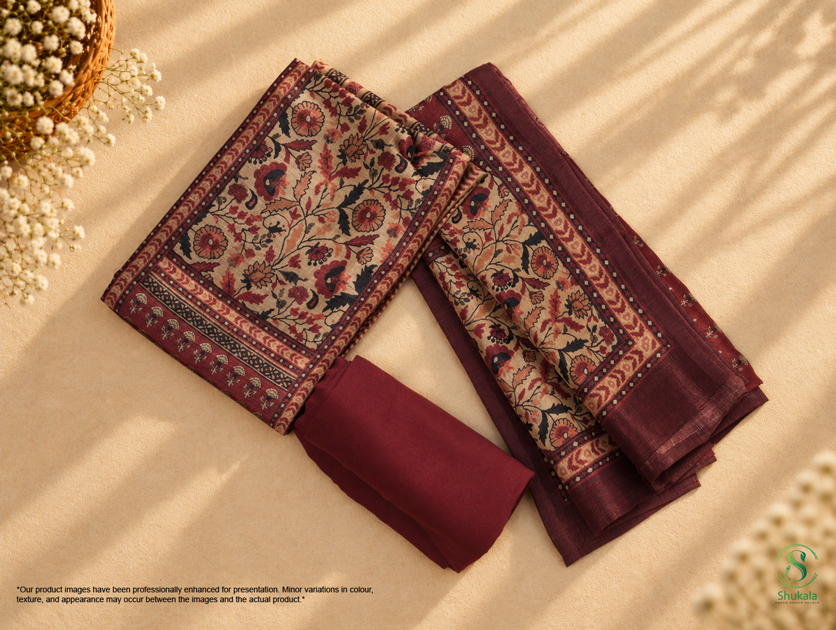 Deep Maroon Ethnic Motif Salwar Suit