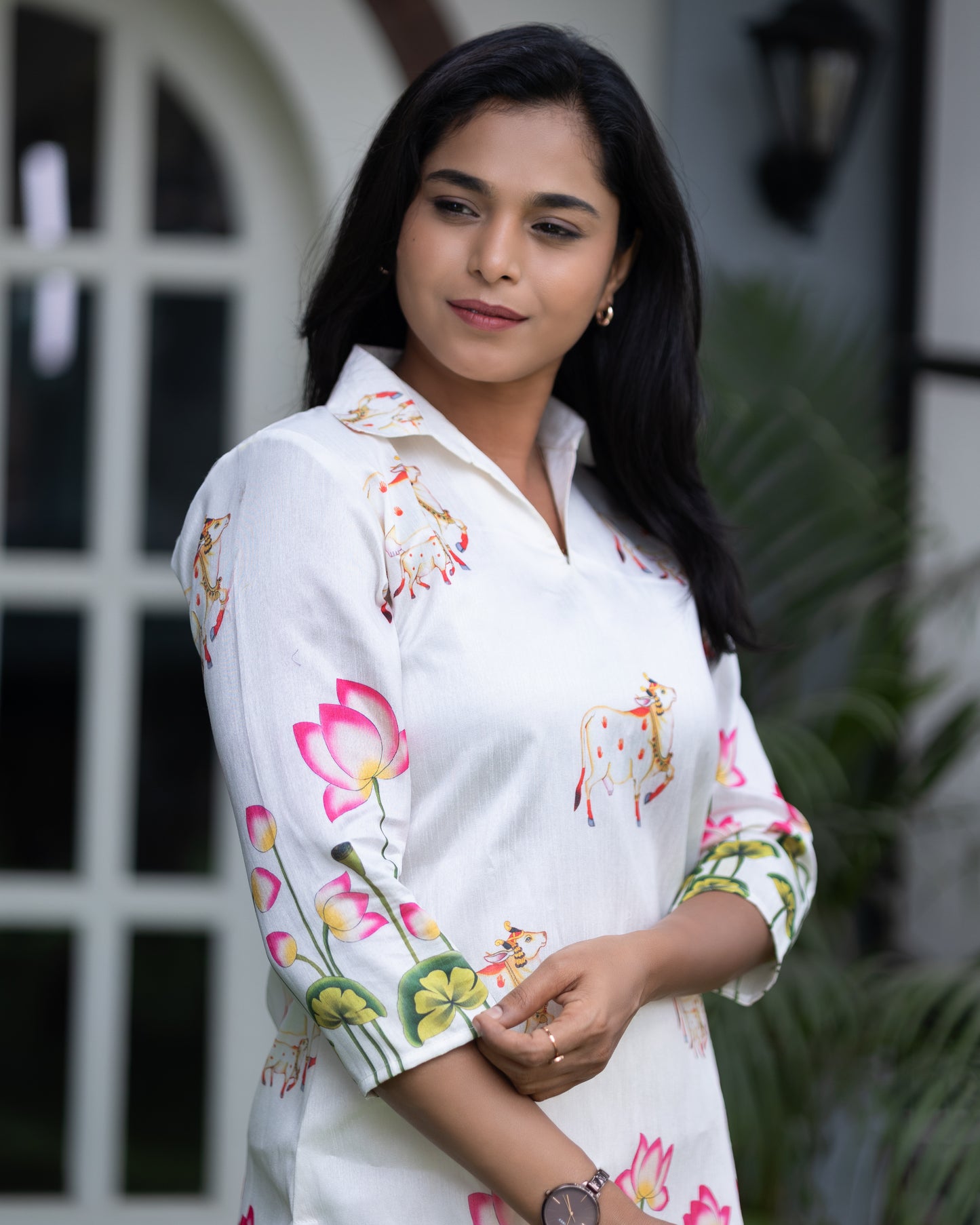 Pitch Kari Neon Splash on White Co-ord